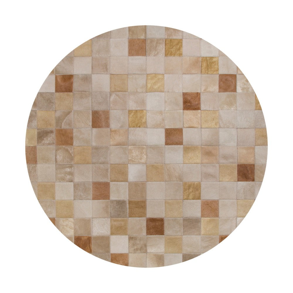Kožený koberec Pipsa Multitones, ⌀  100 cm