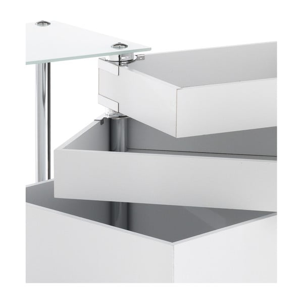 Bílý pojízdný vozík s 5 zásuvkami Tomasucci Bobo