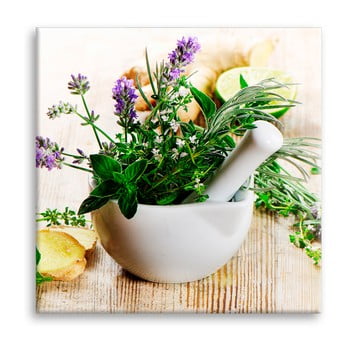 Tablou styler glasspik kitchen ginger, 30 x 30 cm