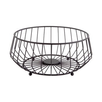 Coș metalic pentru fructe pt living linea, ø 30 cm, negru