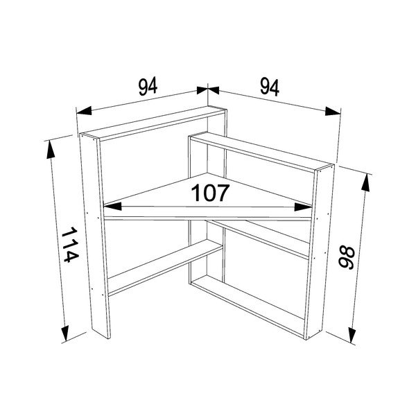 Bílý pracovní stůl s úložnými prostory Rafevi Pisagor