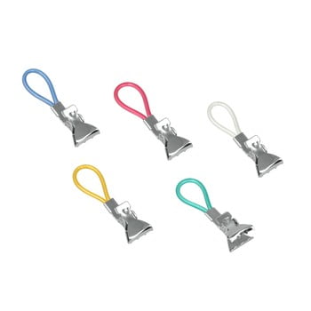 Set 5 clipsuri multifuncționale pentru prosoape metaltex, colorate
