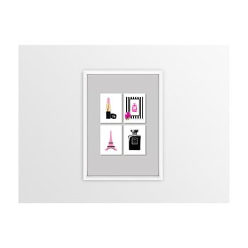 Tablou piacenza art pink 4x lipstick, 30 x 20 cm