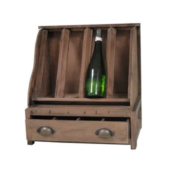 Suport lemn pentru vin antic line wooden