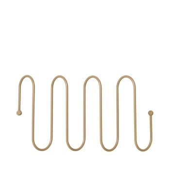Cuier de perete cu 4 cârlige blomus curl, bej