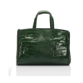 Geantă din piele lisa minardi magnata, verde