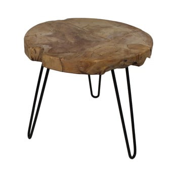 Măsuță auxiliară din lemn de tec hsm collection helen, ⌀ 55 cm