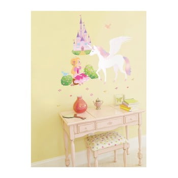 Set autocolante ambiance princess, unicorn and castle