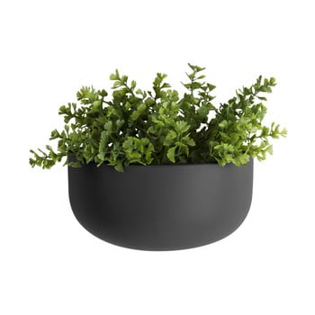 Ghiveci suspendat din ceramică pt living nest, negru mat