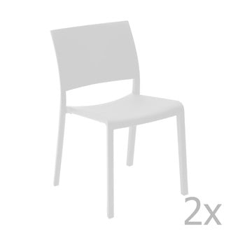 Set 2 scaune de grădină Resol Fiona, alb title=Set 2 scaune de grădină Resol Fiona, alb