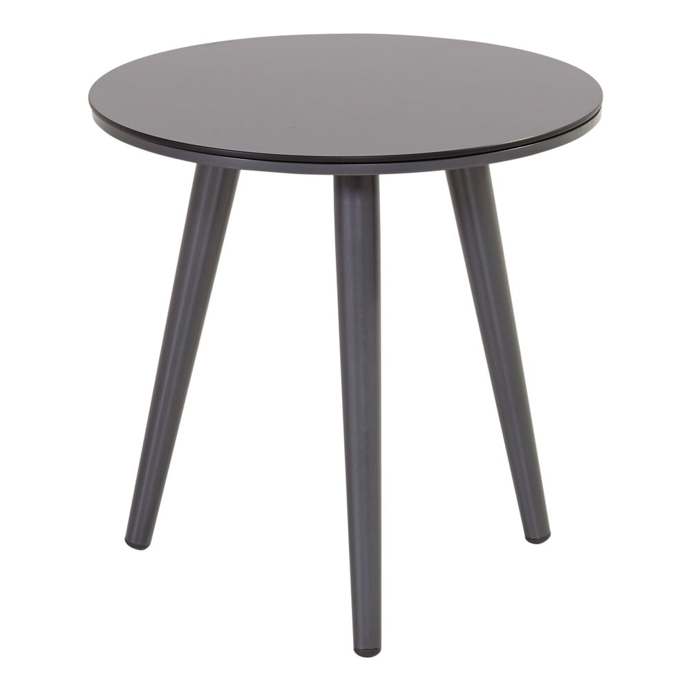 Tmavě šedý zahradní odkládací stolek Hartman Sophie, ø 45 cm