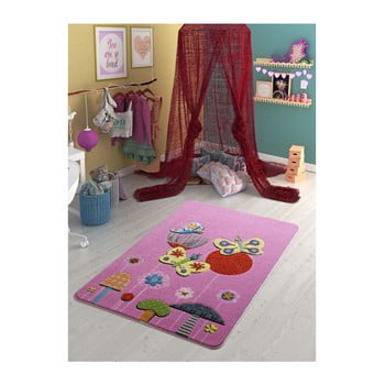 Covor pentru copii Confetti Butterfly Effect, 100 x 150 cm, roz