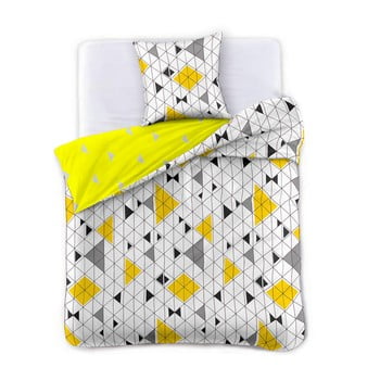 Lenjerie de pat din bumbac satinat decoking geometric, 135 x 200 cm