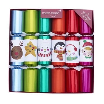 Set 6 pocnitori de crăciun robin reed multi colour characters