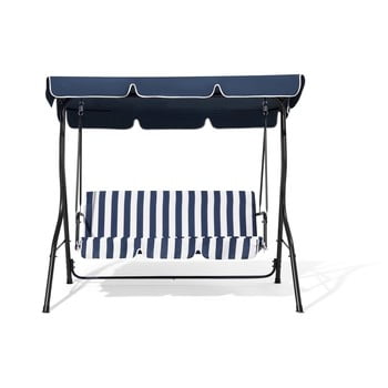 Leagăn de grădină monobeli stripe, alb - albastru
