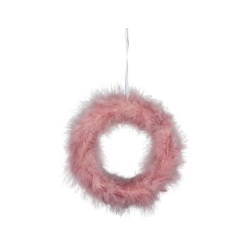 Coroniță din pene Ego Dekor Spring, ⌀ 22 cm, roz