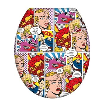 Capac wc cu închidere lentă wenko pop art, 45 x 37,5 cm
