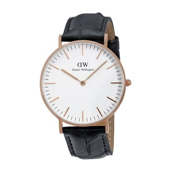 Ceas bărbătesc daniel wellington reading, ⌀ 40 mm, alb-roz auriu