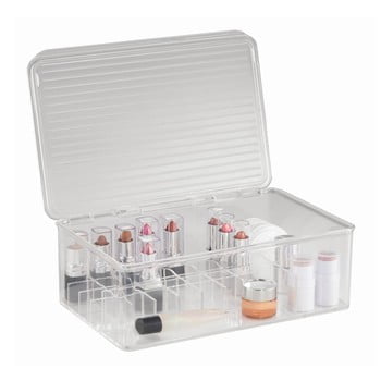 Organizator InterDesign Clarity Lipstick & Cosmetic Box, 27,5x18,5x9,5 cm