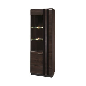 Vitrină cu 2 uși szynaka meble porti dark chocolate duro left