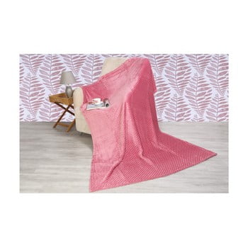 Pătură din amestec de bumbac aksu rose, 200 x 150 cm