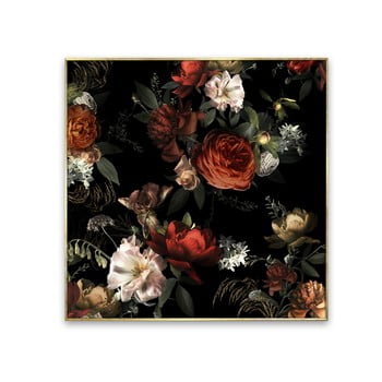 Tablou imprimat pe pânză styler orange flowers, 67 x 87 cm
