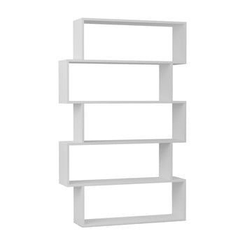 Bibliotecă din lemn homitis kat, alb