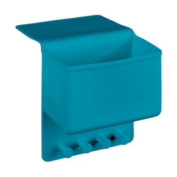 Organizator/cuier din silicon de agățat wenko ampio big, albastru