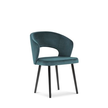 Scaun cu înveliș de catifea windsor & co sofas elpis, albastru petrol