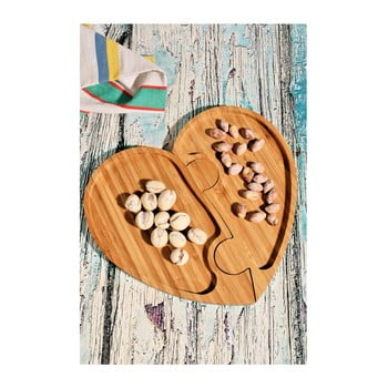 Tavă din bambus kutahya snacks hearty, 26 x 24 cm