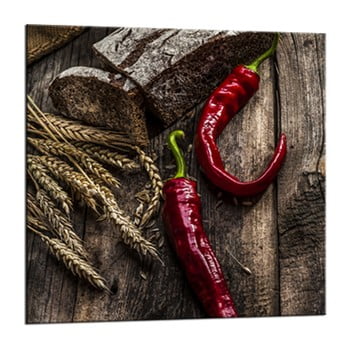 Tablou styler glasspik peppers 2 a, 20 x 20 cm