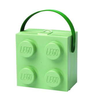 Cutie depozitare lego cu mâner, verde