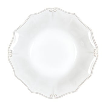 Farfurie din ceramică pentru supă costa nova barroco, Ø 24 cm, alb