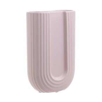 Vază din ceramică InArt Abstract Elegant, înălțime 24 cm, roz