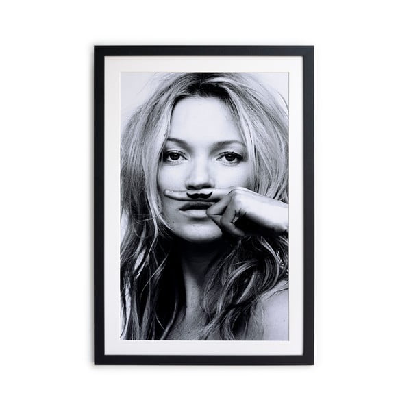 Černobílý plakát Little Nice Things Kate Moss, 40 x 30 cm