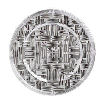 Farfurie din plastic inart, ⌀ 36 cm, argintiu