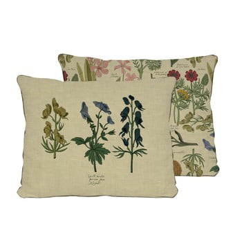 Față de pernă reversibilă cu inscripție din in surdic plant, 50 x 35 cm