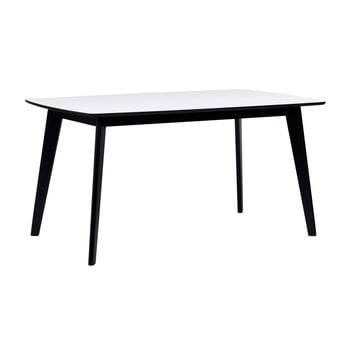 Masă rowico griffin, lungime 150 cm, negru-alb