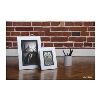 Ramă foto cu chenar gri pentru fotografii styler lahti, 40 x 50 cm, alb