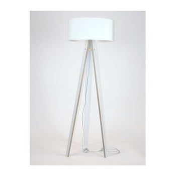 Lampadar cu abajur alb și cablu transparent ragaba wanda