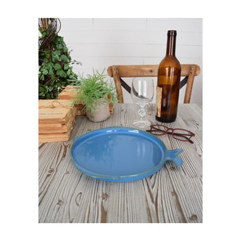 Set 6 farfurii orchidea milano fish, 28 x 25 cm, albastru
