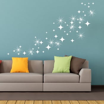 Set autocolante ambiance white star cu elemente swarovski , 50 buc.