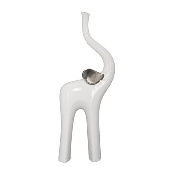 Statuetă decorativă din ceramică mauro ferretti elefante elephunk, înălțime 39,5 cm, alb