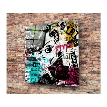 Tablou din sticlă 3d art punkero, 50 x 50 cm