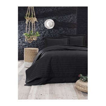 Cuvertură matlasată mijolnir monart, 220 x 240 cm, negru