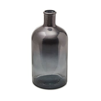 Vază din sticlă la forma witman, adâncime 23 cm, gri