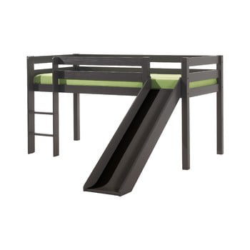 Pat pentru copii cu topogan vipack pino, gri