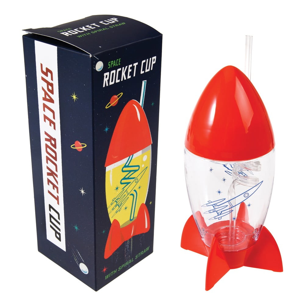 Dětský pohár s brčkem ve tvaru rakety Rex London Space Age