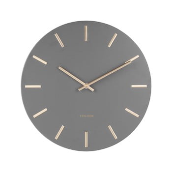 Ceas de perete karlsson charm, gri - auriu, ø 30 cm