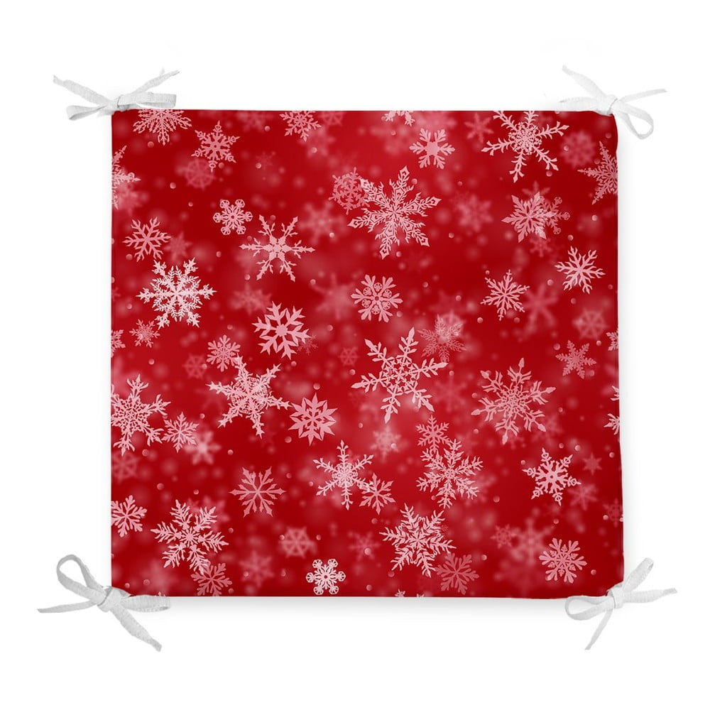 Vánoční podsedák s příměsí bavlny Minimalist Cushion Covers Blizzard, 42 x 42 cm